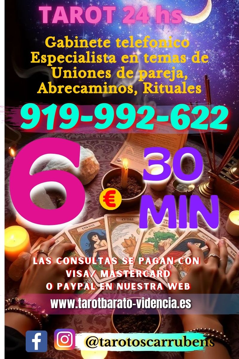 Tarot por solo 6 euros 30 min